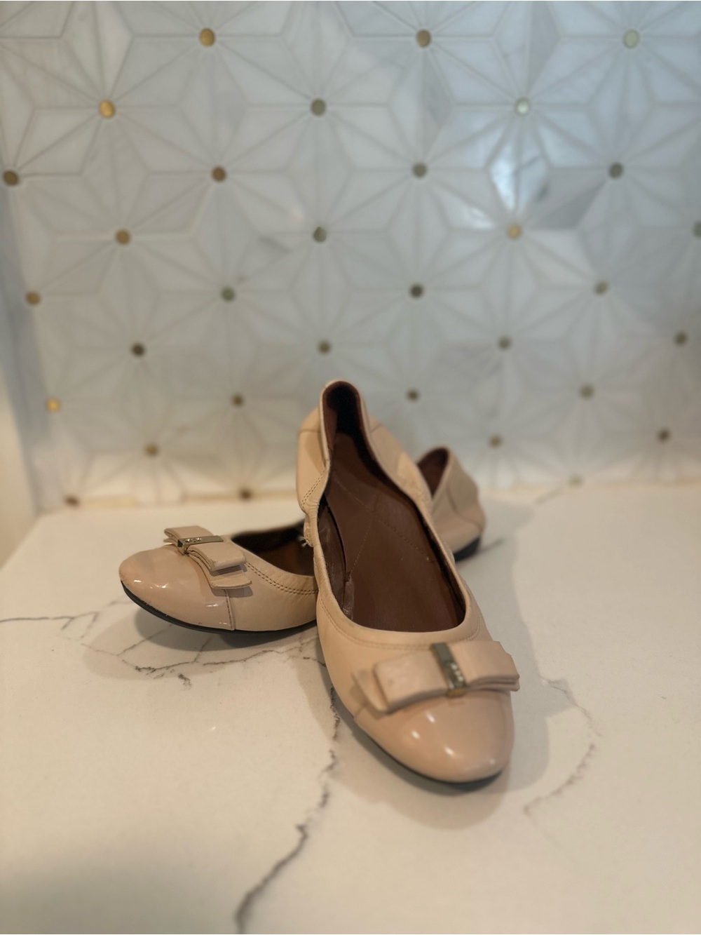 Women's Go-To Tova Bow Ballet Flats Cream